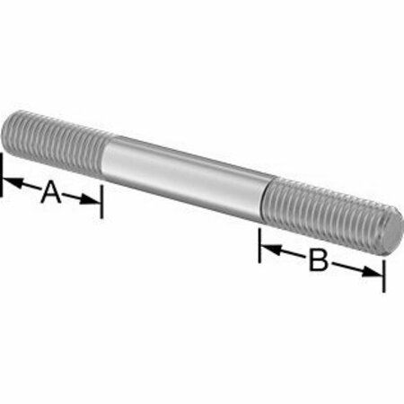 BSC PREFERRED 18-8 Stainless Steel Threaded on Both Ends Stud 5/8-11 Thread Size 6 Long 98962A640